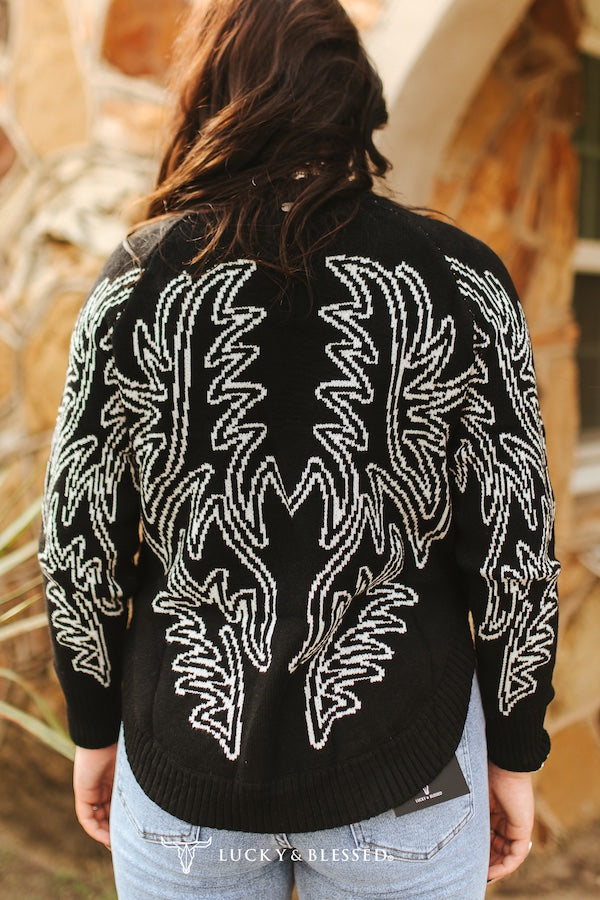 Boot Stitch and Buffalo Detail Sweater