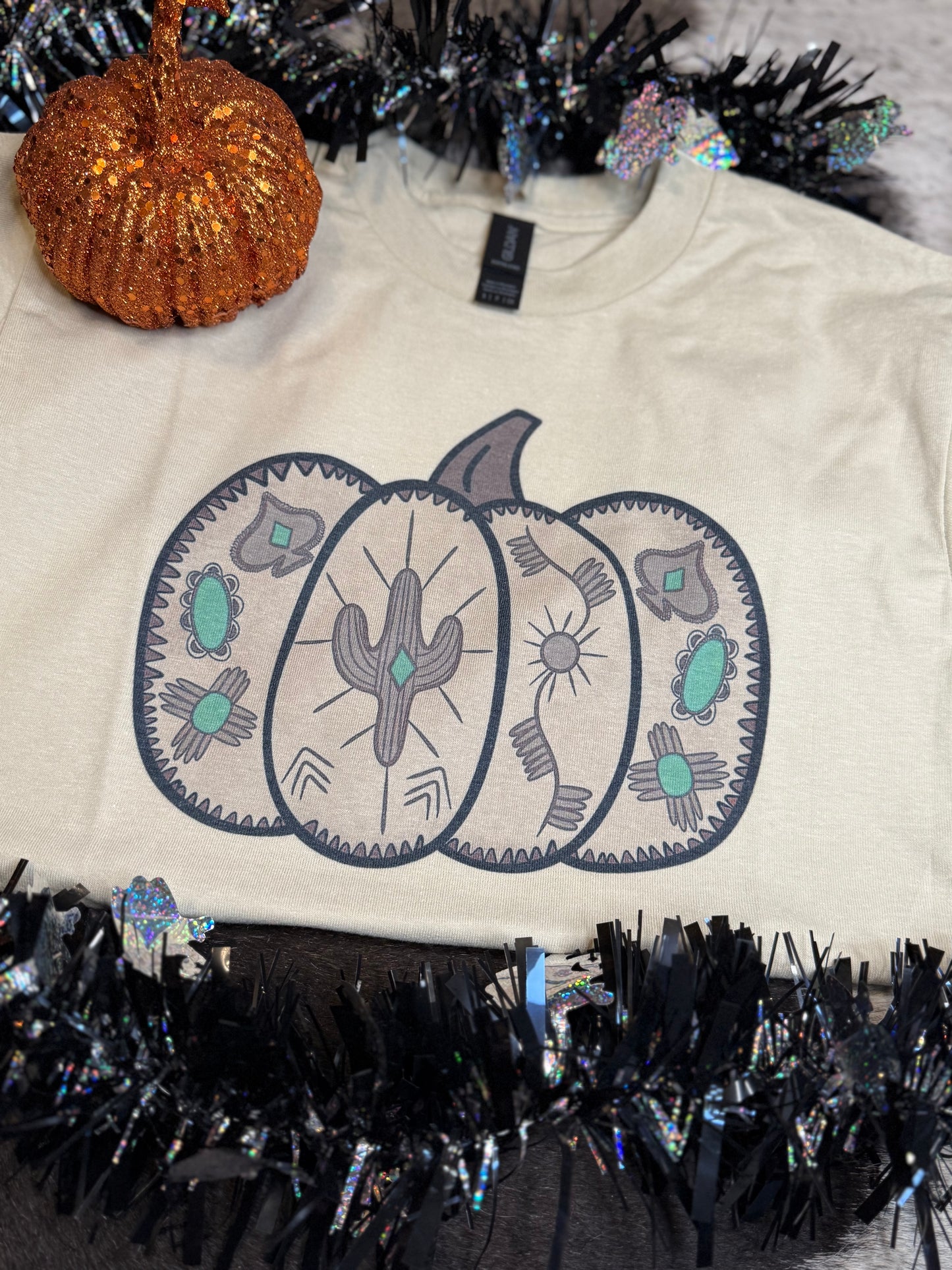 Turquoise Pumpkin Tee
