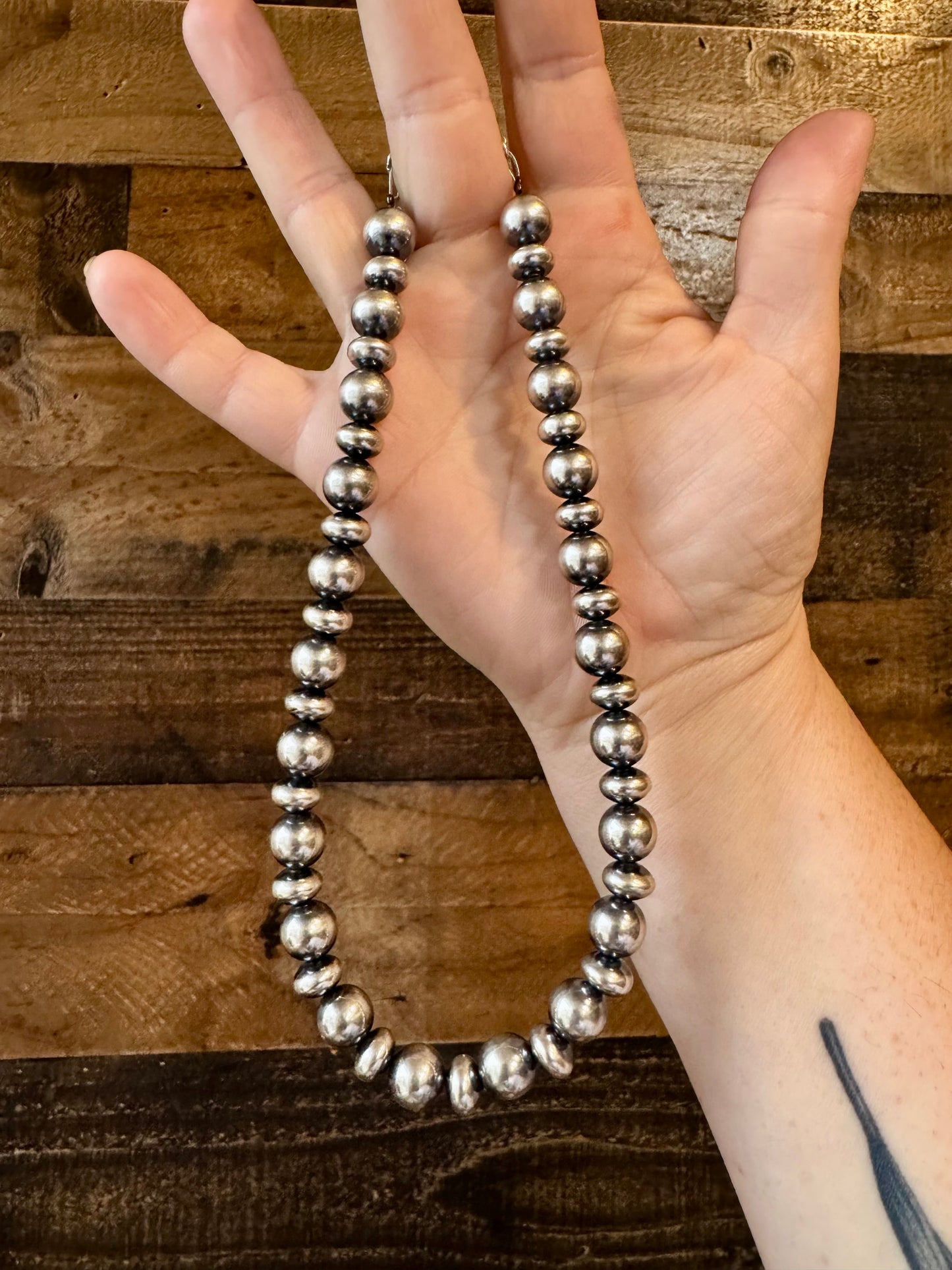 10 mm Sterling Silver Pearls Choker Necklace