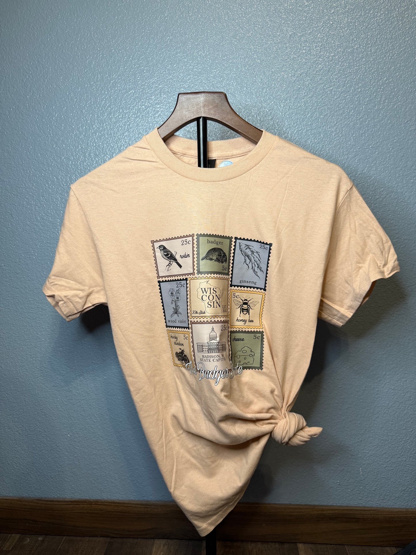 Wisconsin Vintage Stamp Tee