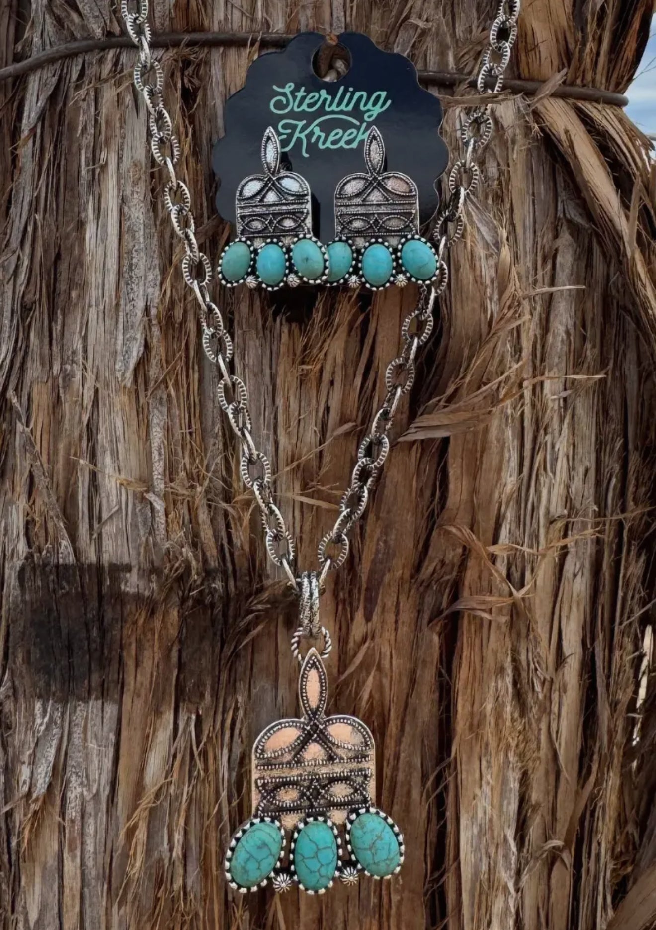 Stitched In Stone Earrings