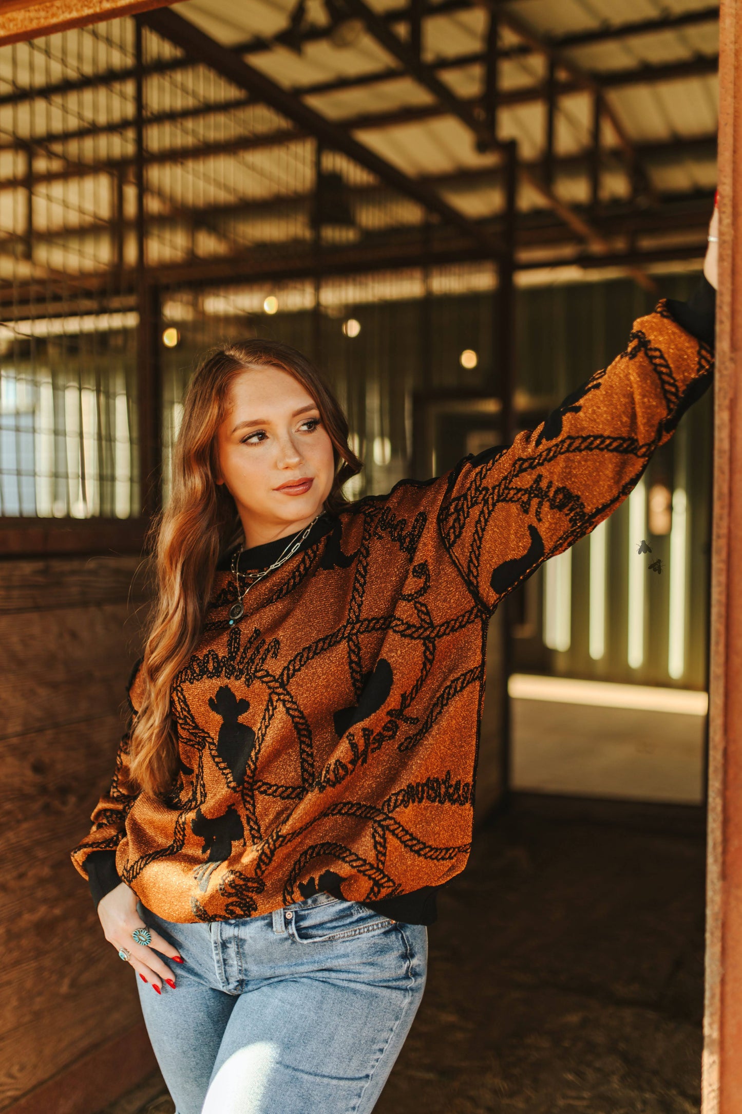 Copper Cowboy Sweater {reversible!}