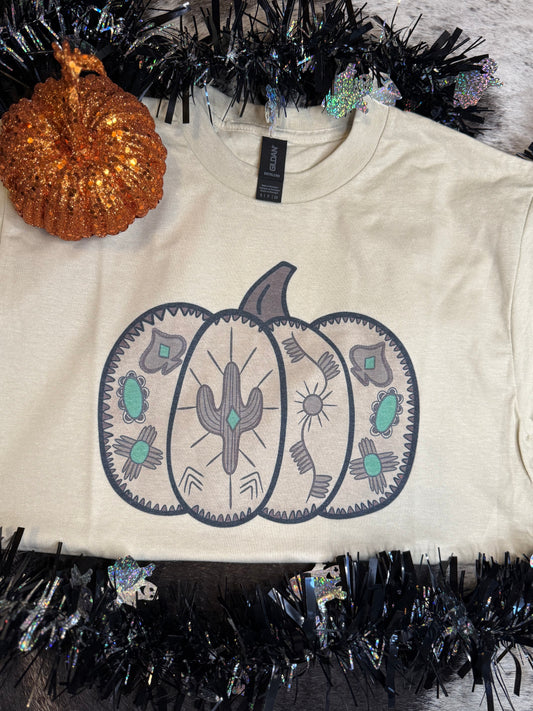 Turquoise Pumpkin Tee