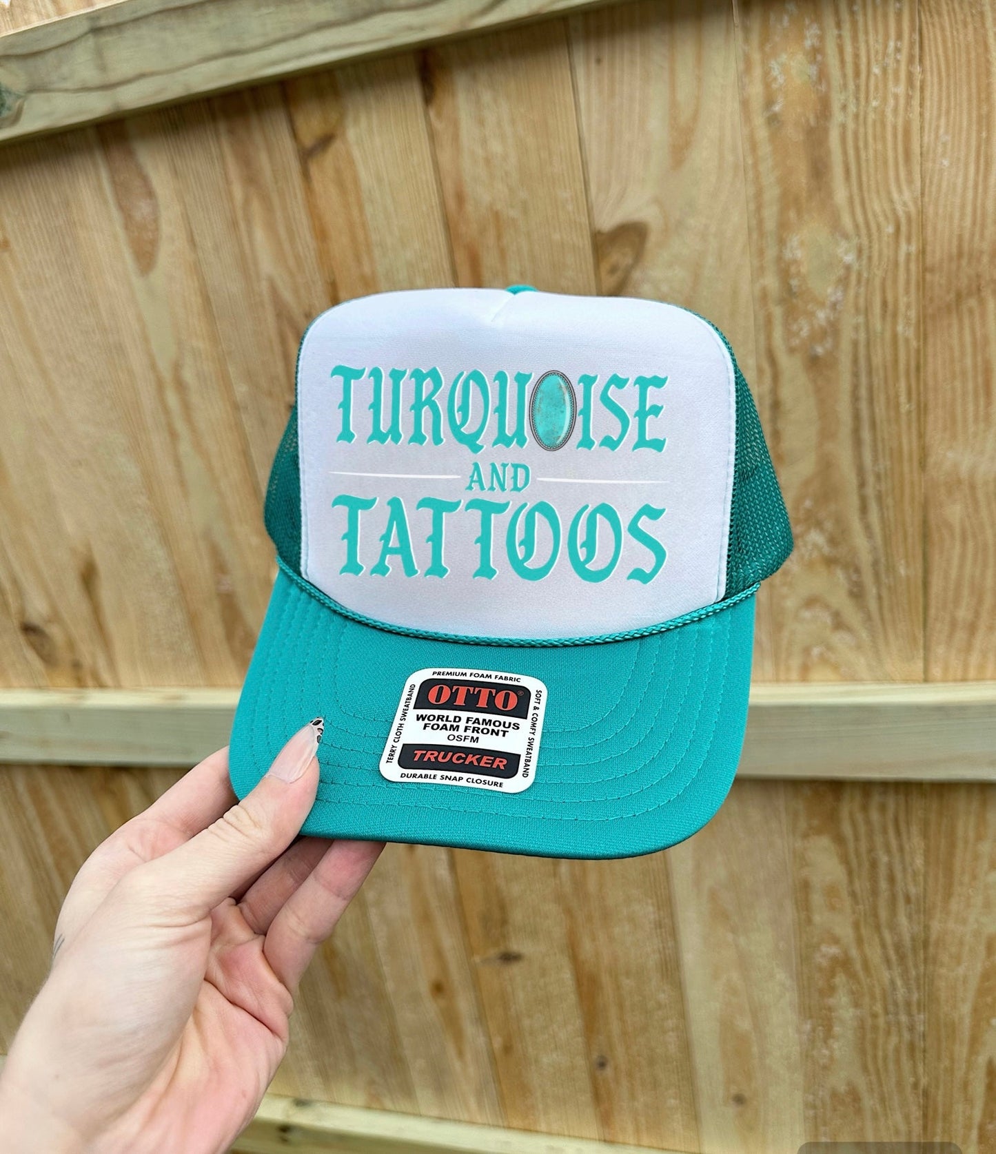 Turquoise & Tattoos Trucker Hat (Multiple Color Options)