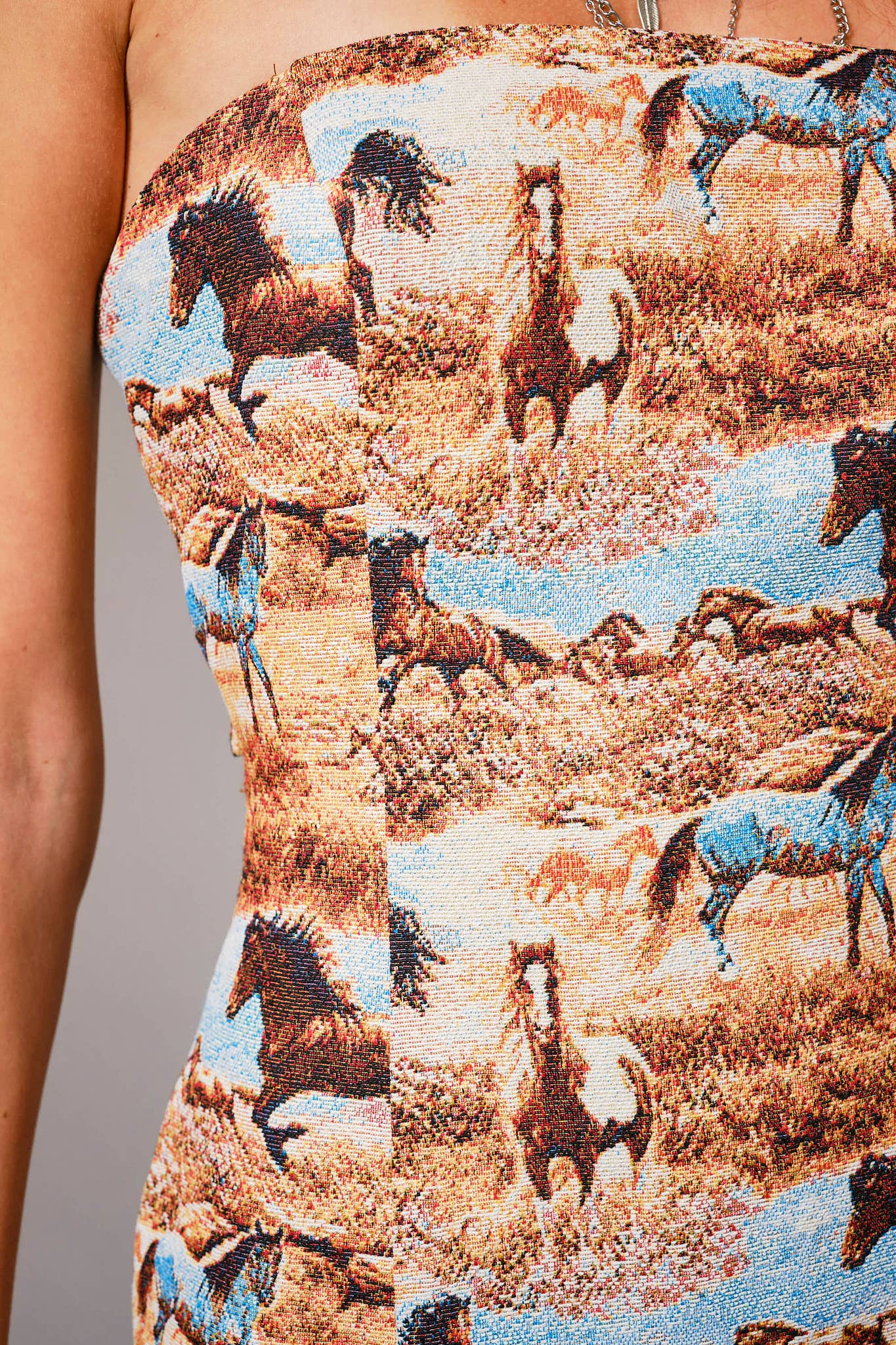 The Out West Lace Up Mini Dress