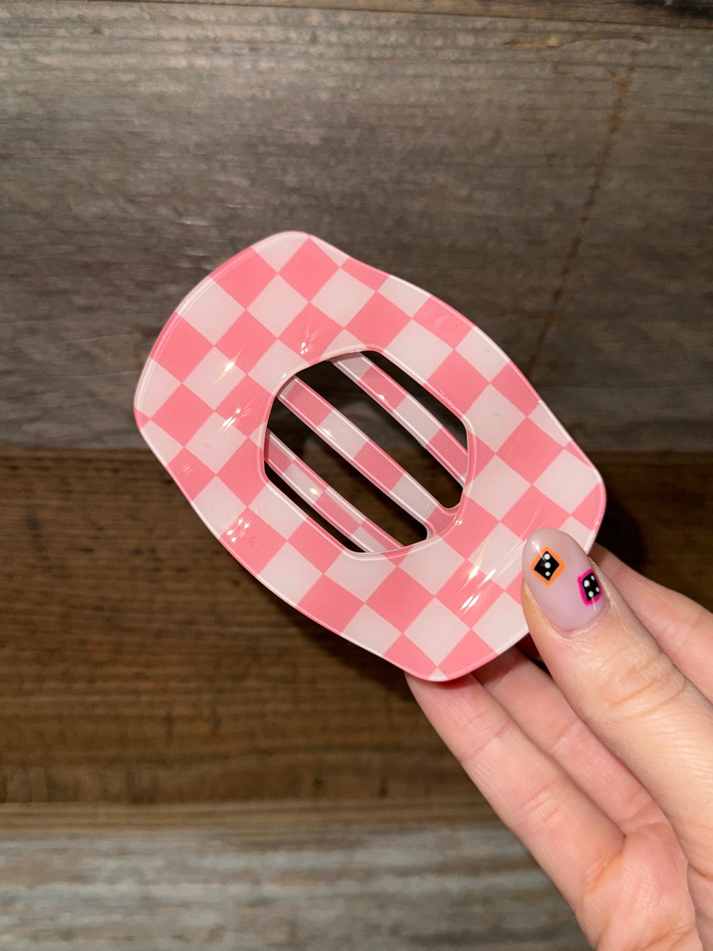 Jumbo Lay Flat Oval Hair Claw Clips