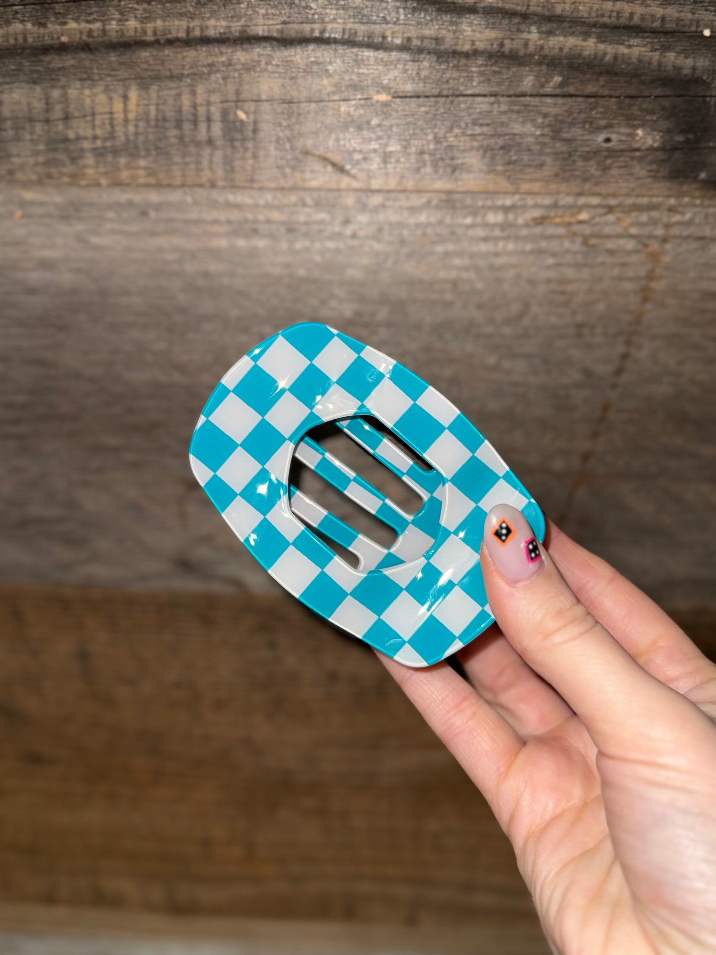 Jumbo Lay Flat Oval Hair Claw Clips