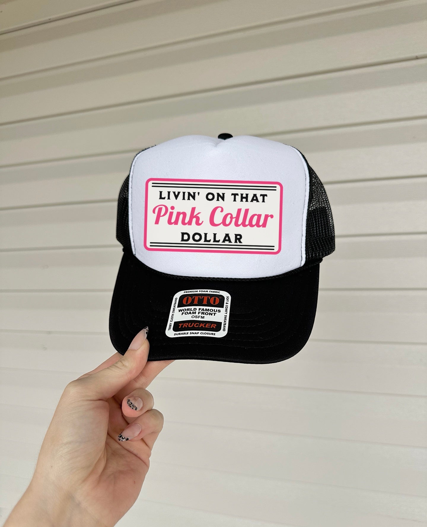 Pink Collar Dollar Trucker Hat (Multiple Color Options)