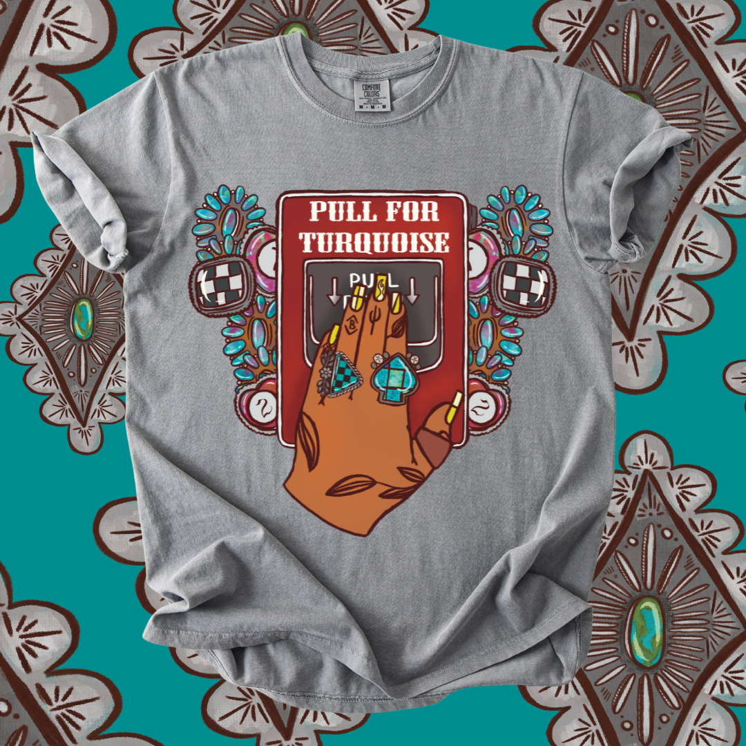 Pull for Turquoise tee