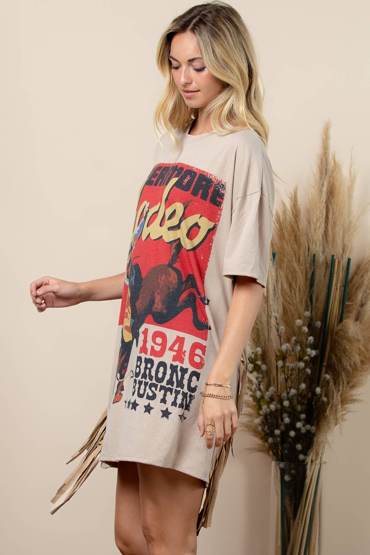 Rodeo Nights Fringe T-Shirt Dress