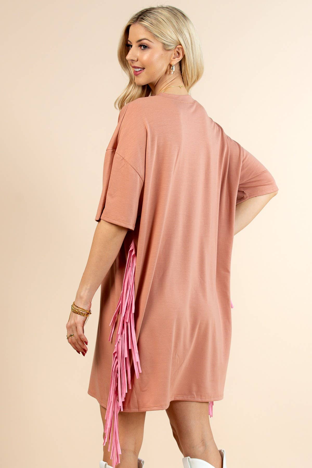 Rodeo Nights Fringe T-Shirt Dress