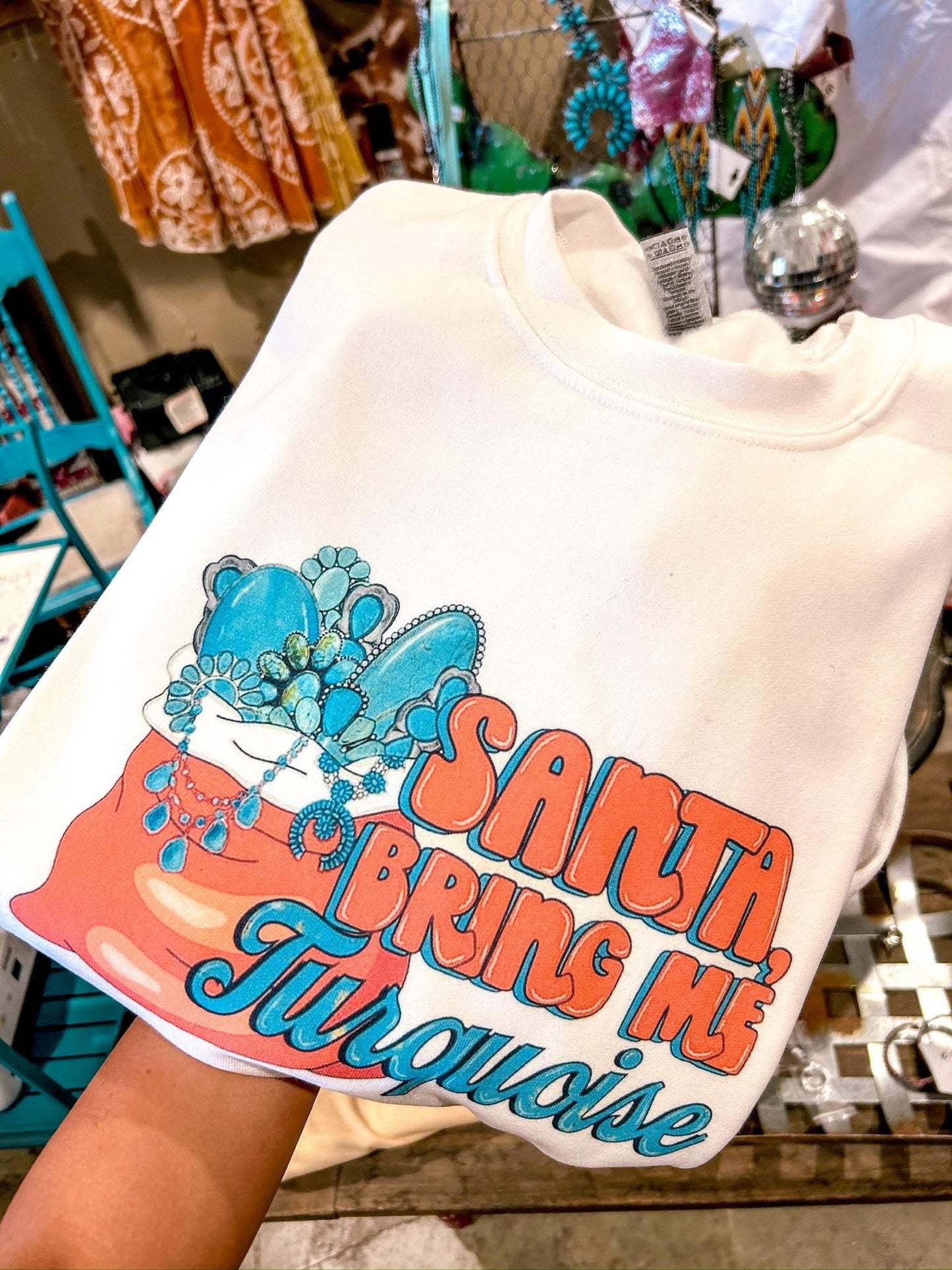 Santa Bring Me Turquoise Tee