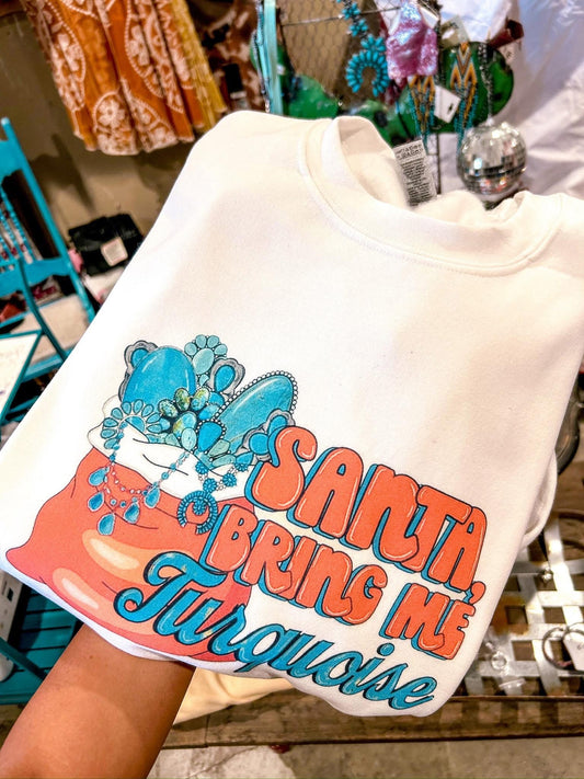 Santa Bring Me Turquoise Tee