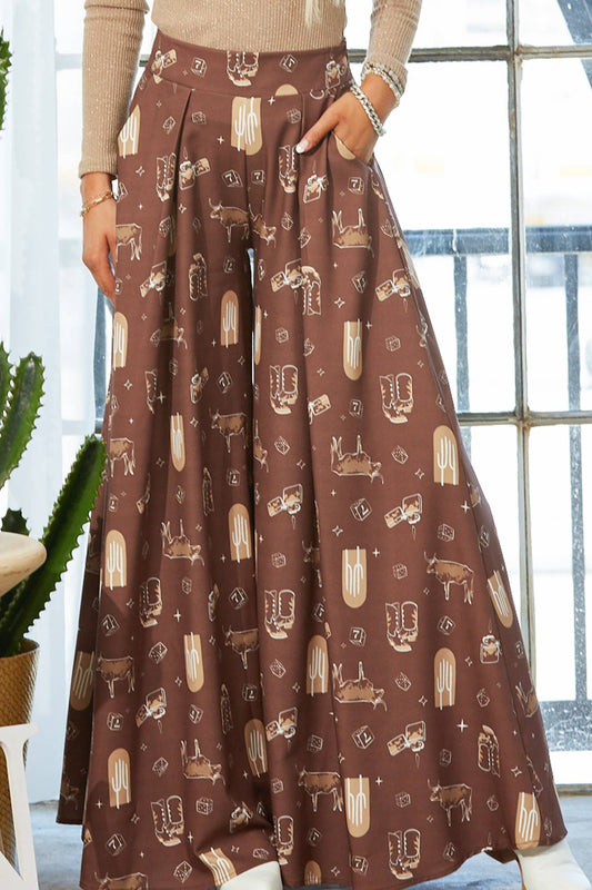 Test Your Luck Wide Leg Flare Pants