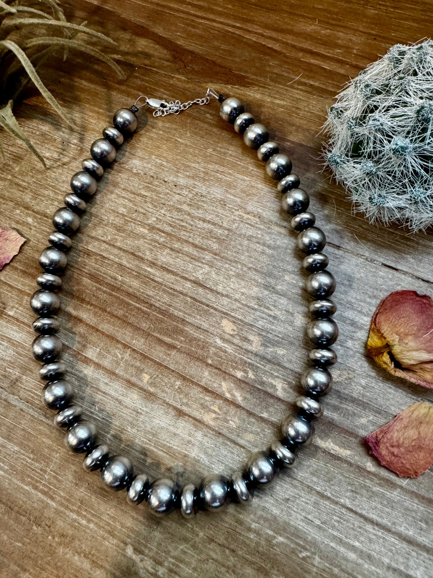 10 mm Sterling Silver Pearls Choker Necklace