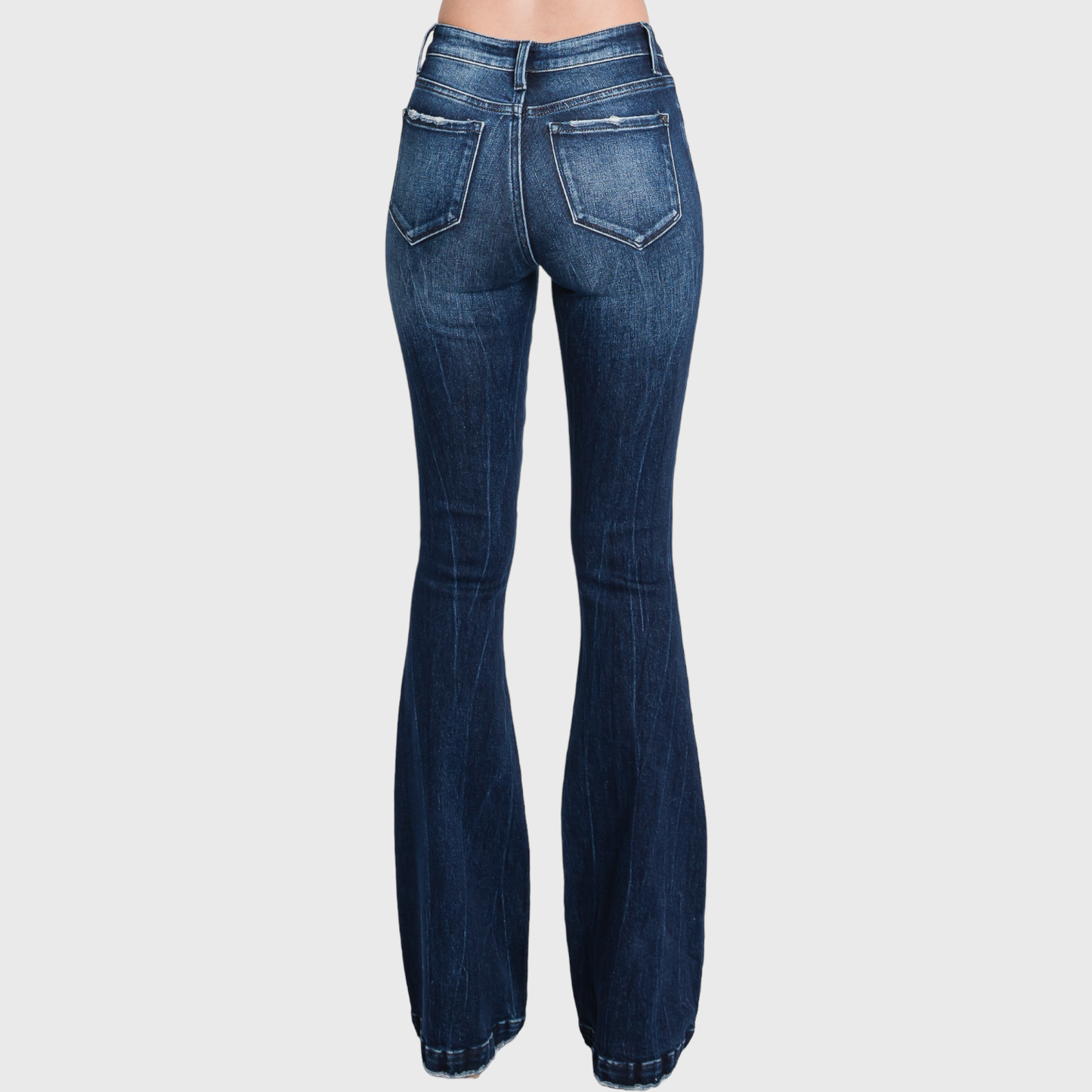 The Country Cutie Distressed Mid-rise Flares