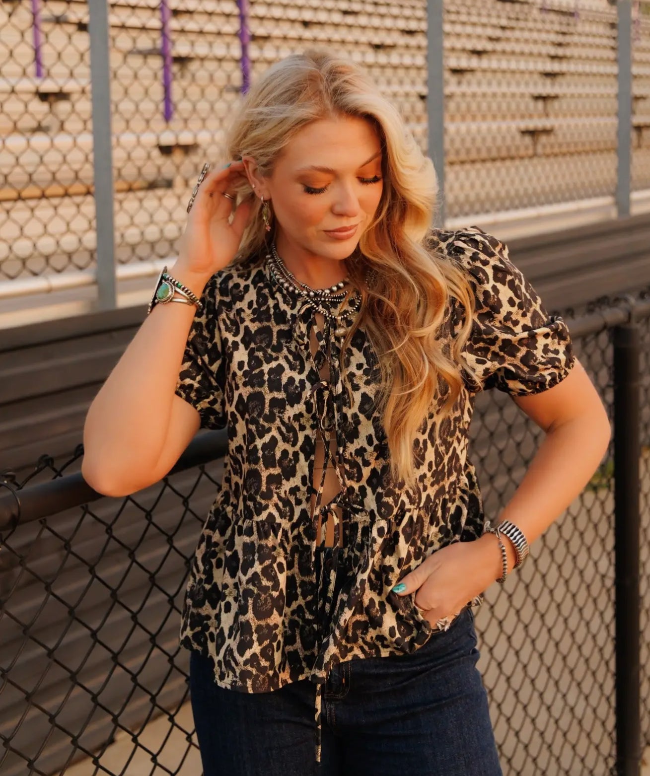 Wild West Leopard Blouse