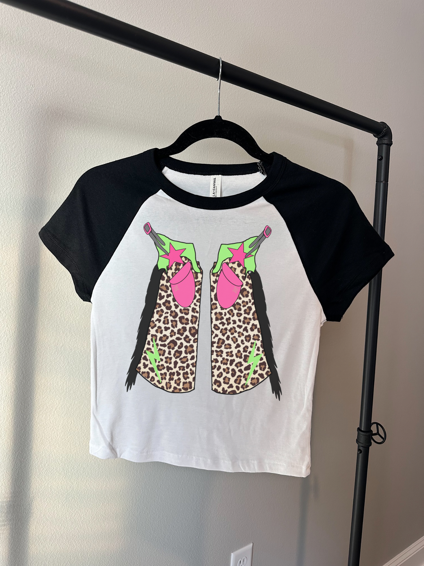 Leopard Chaps Baby Tee