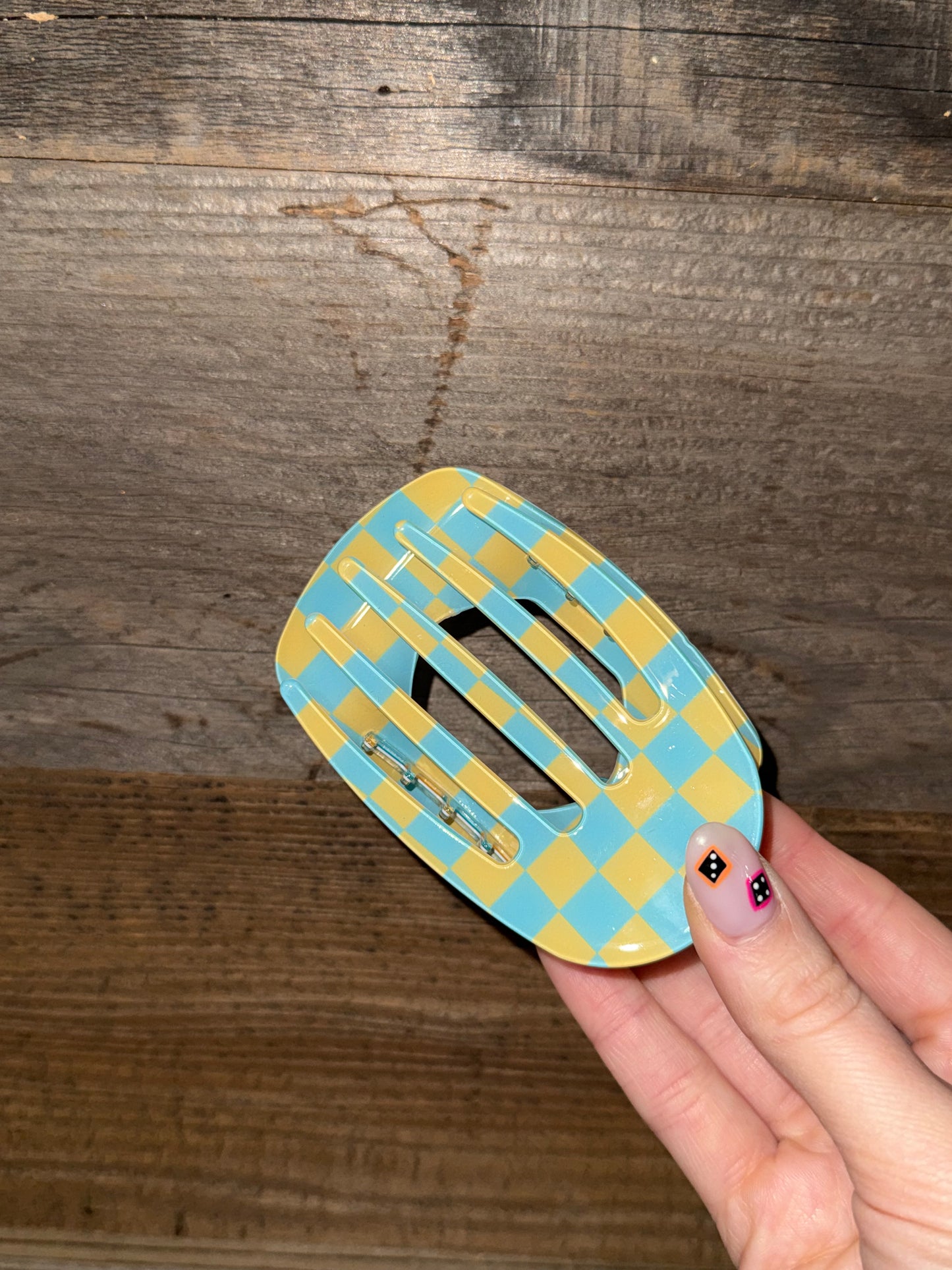 Jumbo Lay Flat Oval Hair Claw Clips