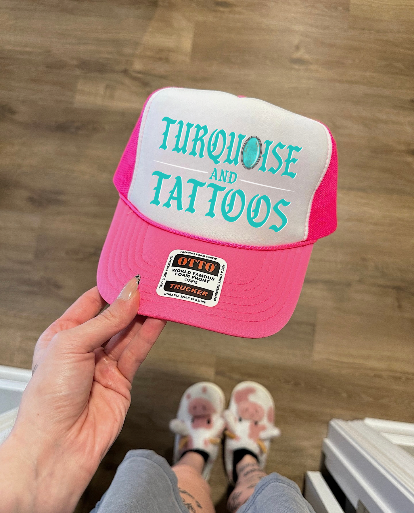 Turquoise & Tattoos Trucker Hat (Multiple Color Options)