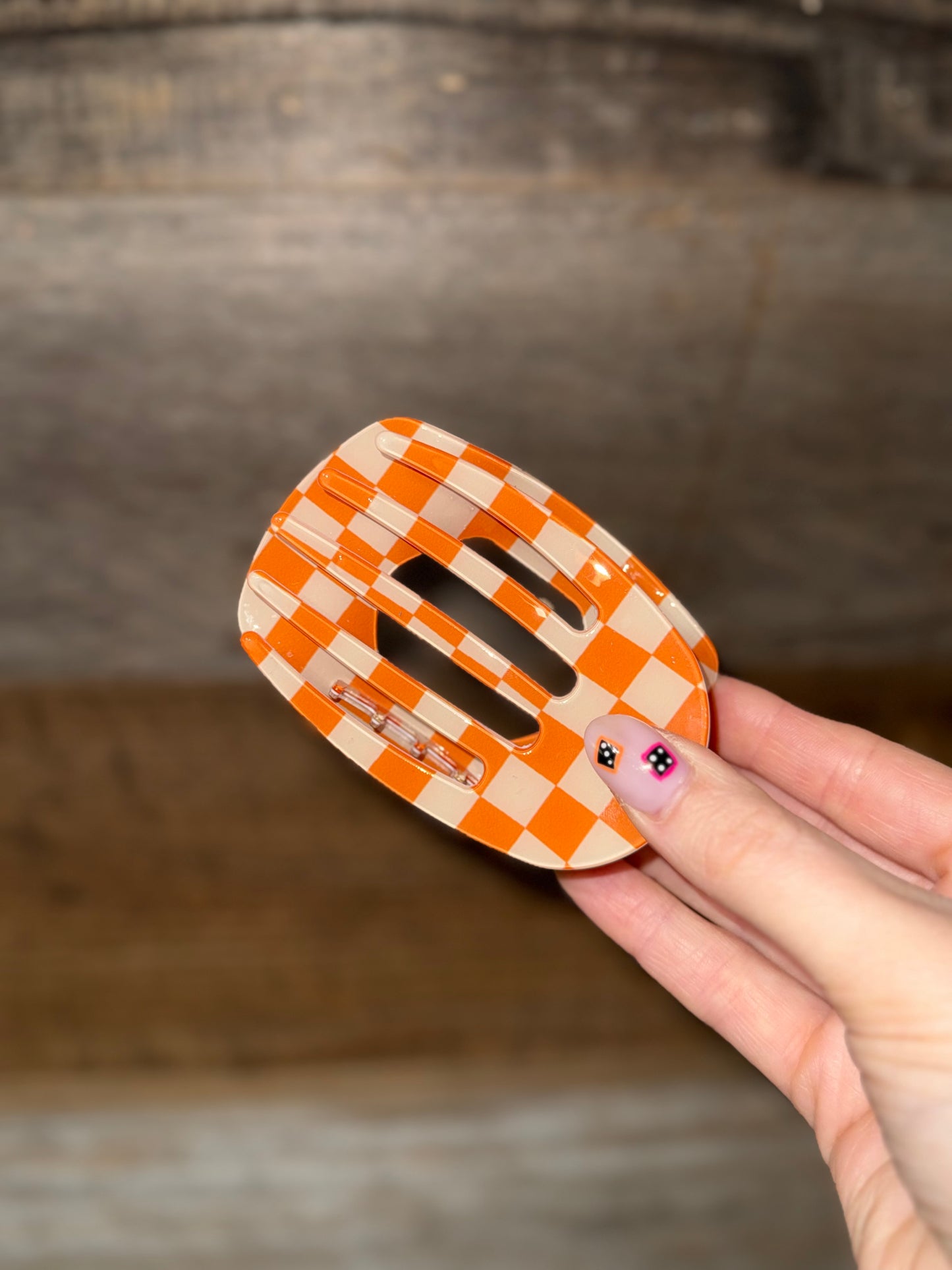 Jumbo Lay Flat Oval Hair Claw Clips