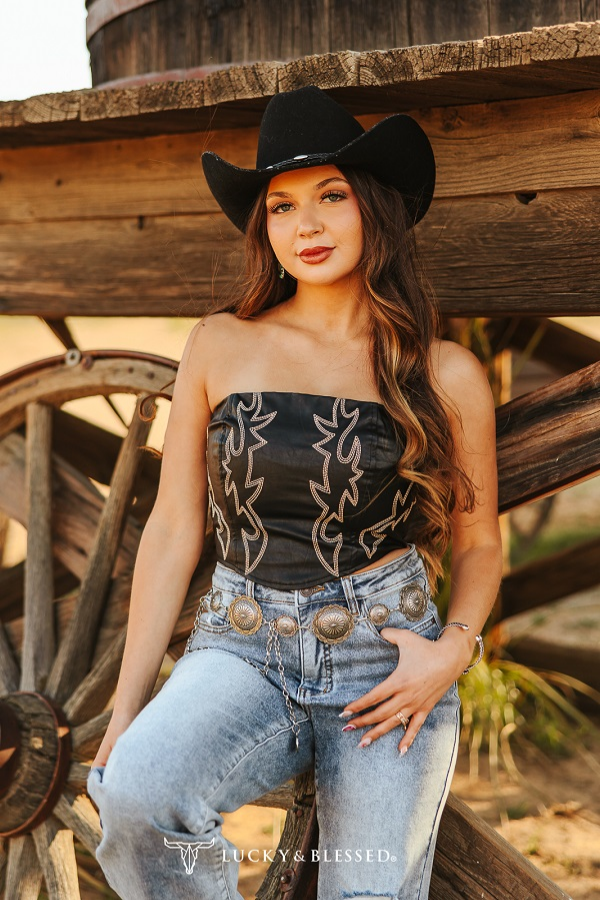 The “Langley” Lace Up Corset Top