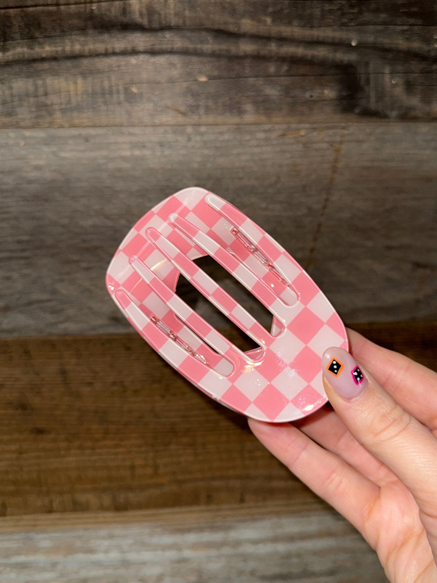 Jumbo Lay Flat Oval Hair Claw Clips
