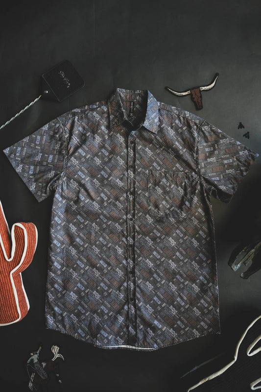 Cowboy Slangin’ Short-Sleeve Button Up