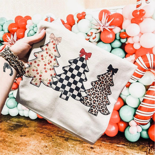 Trendy Christmas Tree Tee