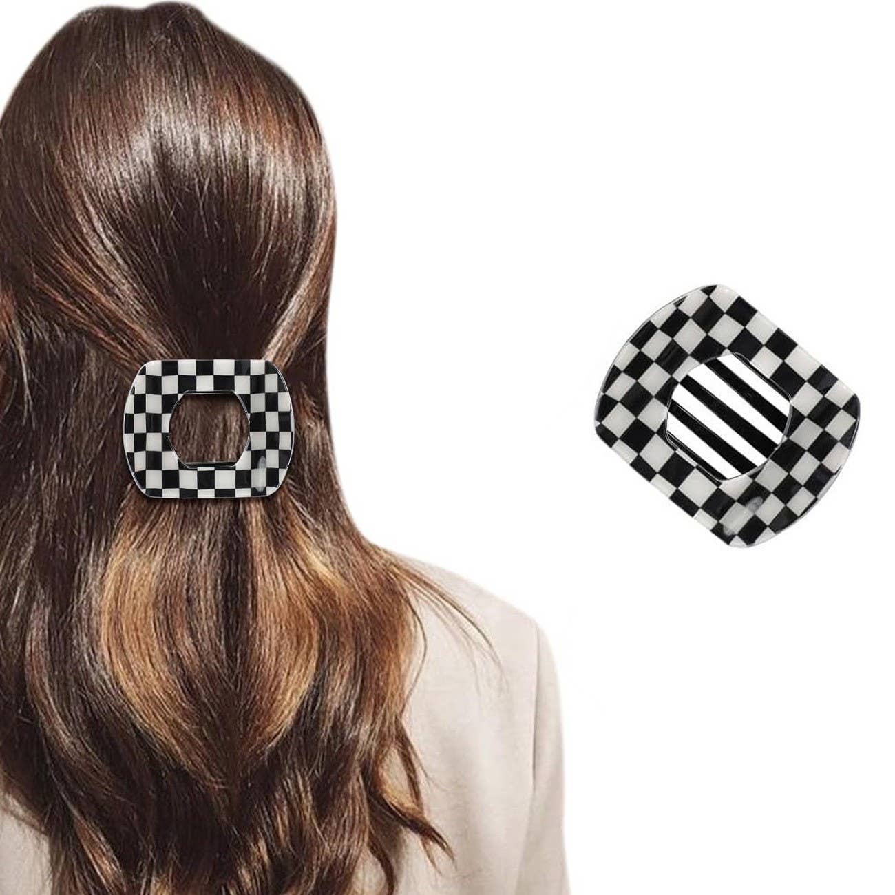 Jumbo Lay Flat Oval Hair Claw Clips