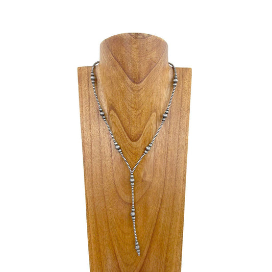 Navajo pearl Inspired Lariat Necklace