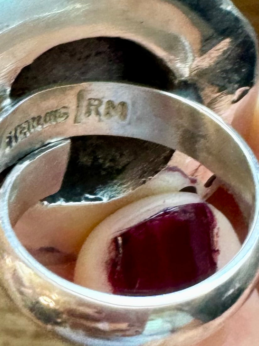 Adjustable Cowboy Hat Ring – Kingman Turquoise – Sterling Silver – Navajo