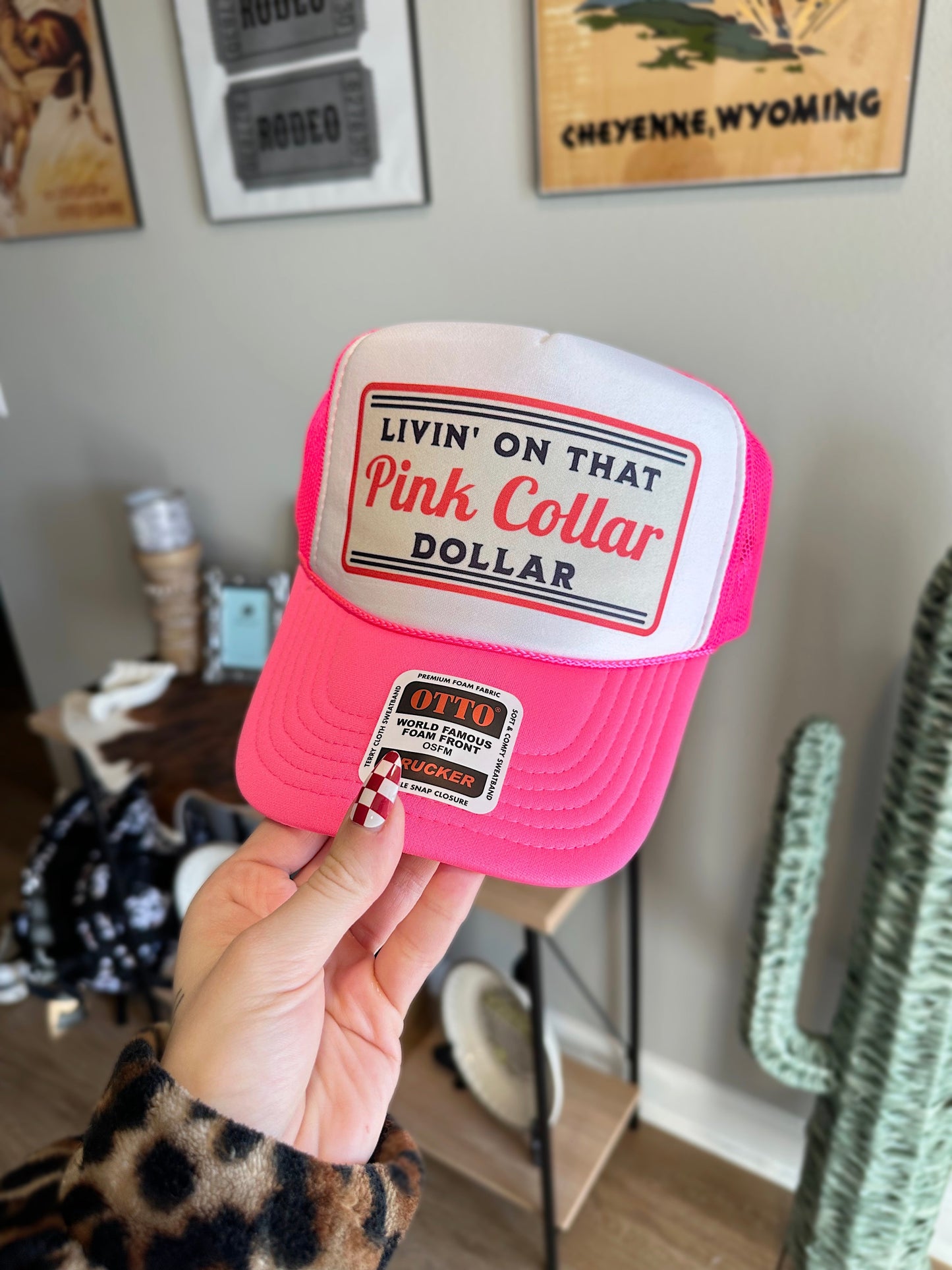 Pink Collar Dollar Trucker Hat (Multiple Color Options)