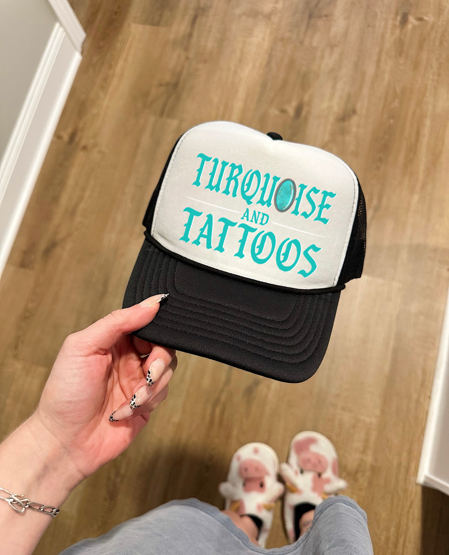 Turquoise & Tattoos Trucker Hat (Multiple Color Options)