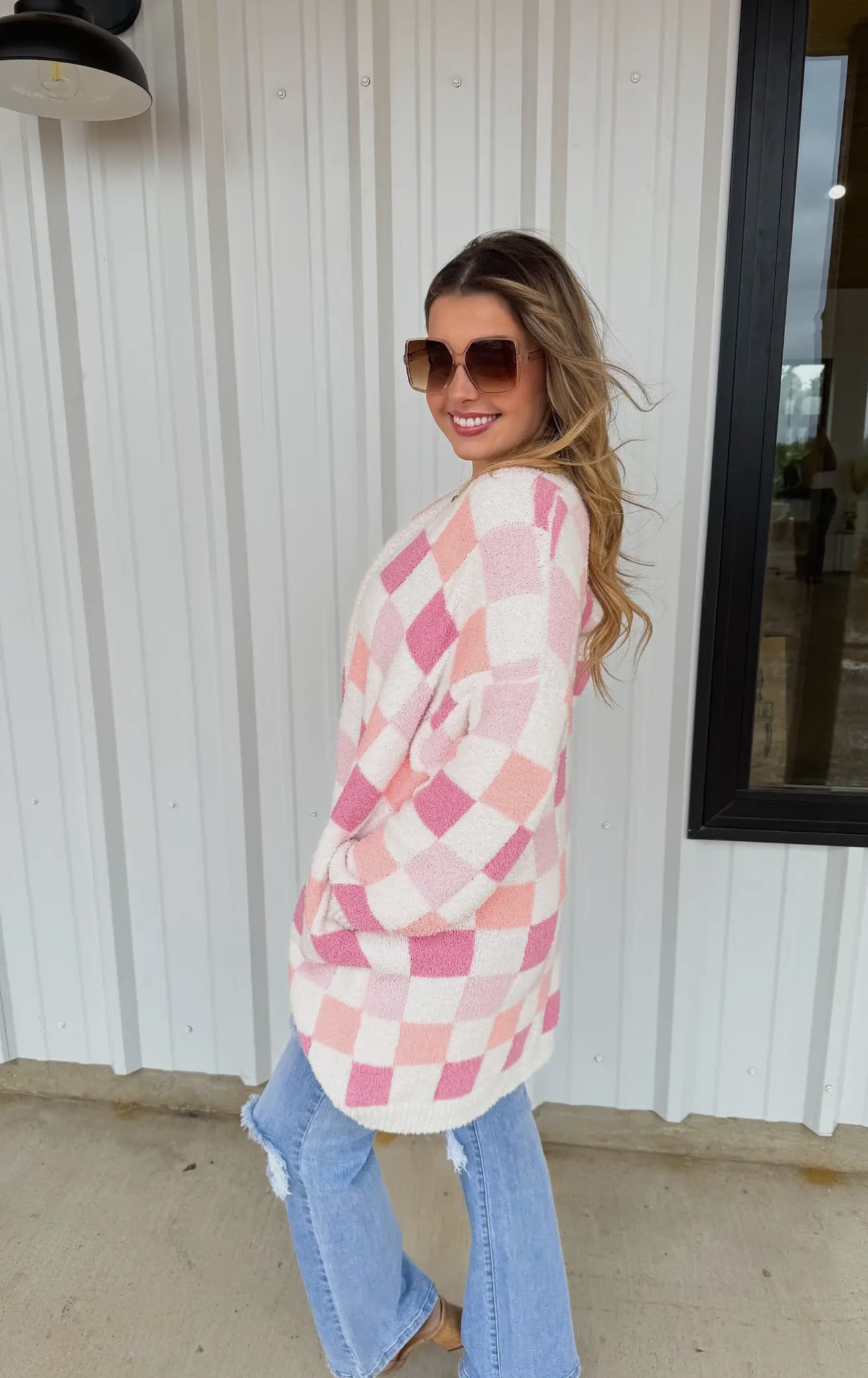 Checkered Cloud Cardigan