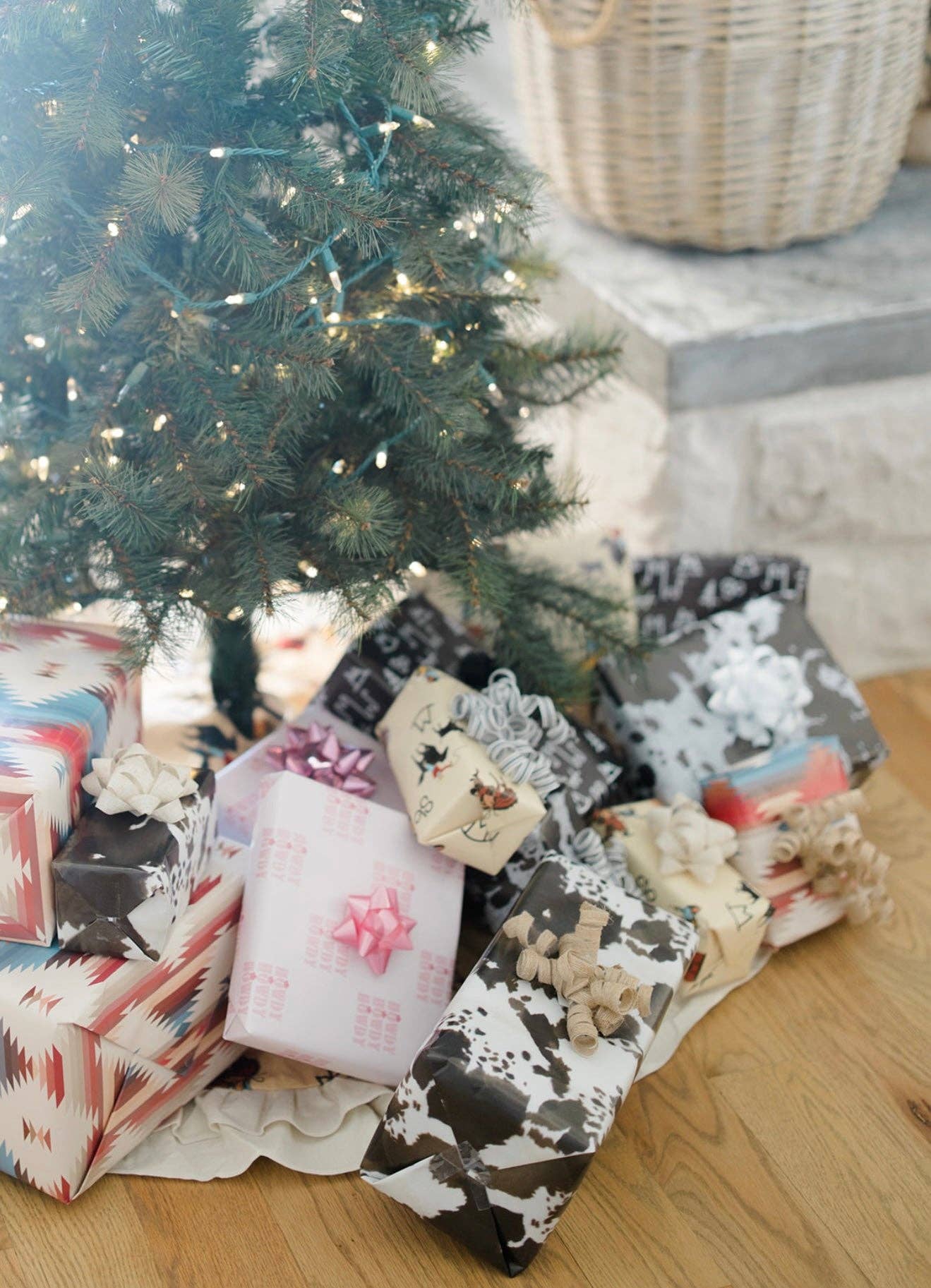 Black Cowhide Wrapping Paper