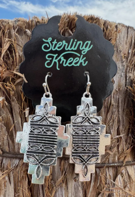 Stitched In Aztec Earrings