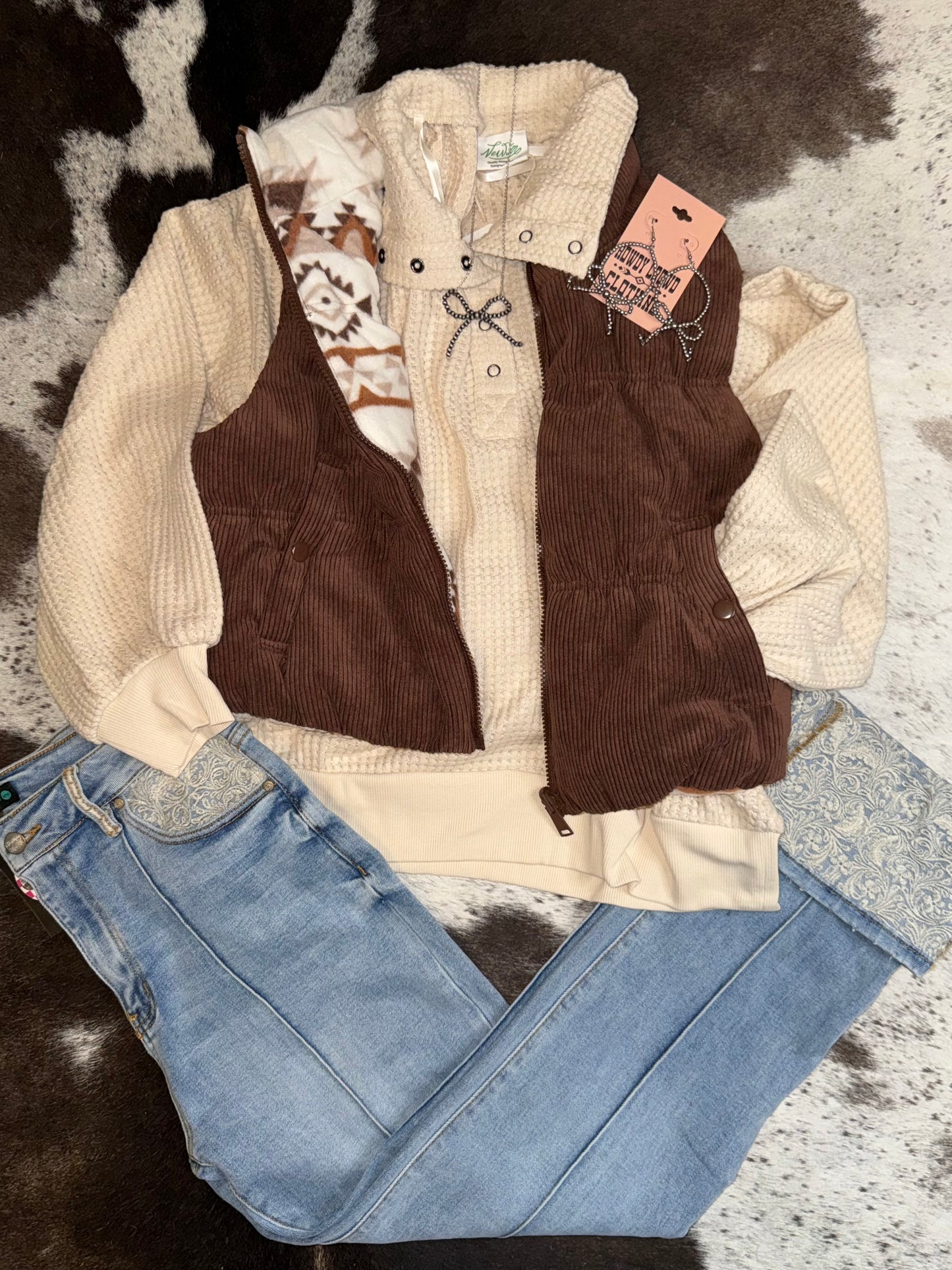 Oversized Waffle Knit Top