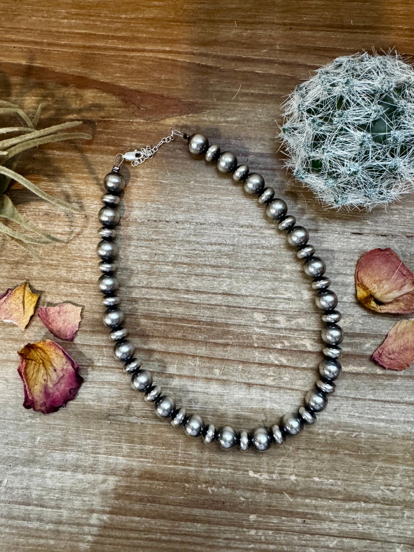 10 mm Sterling Silver Pearls Choker Necklace
