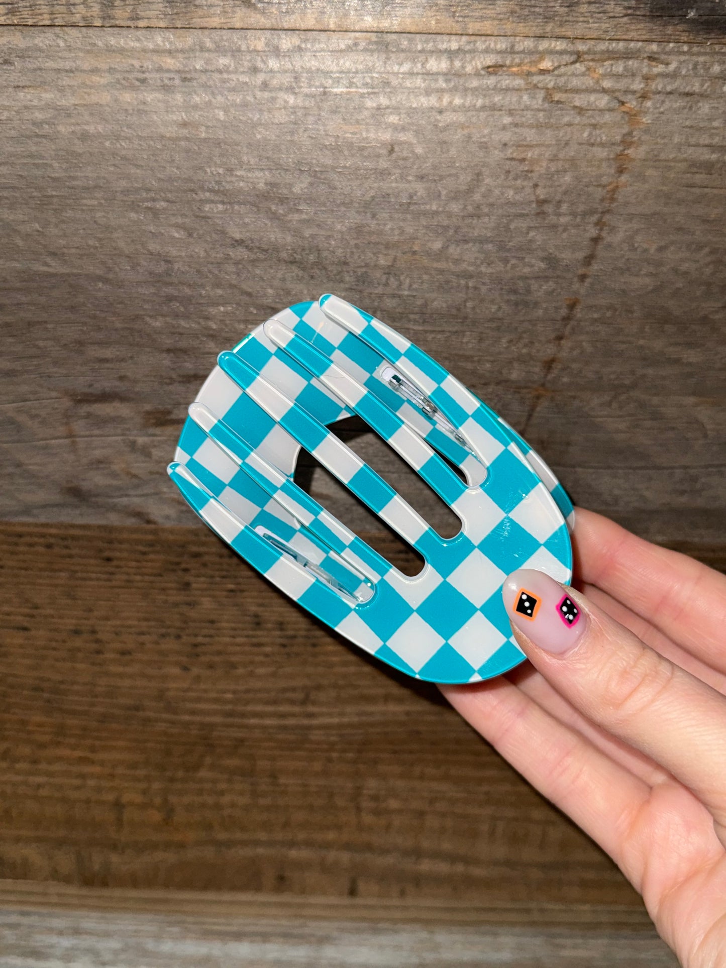 Jumbo Lay Flat Oval Hair Claw Clips