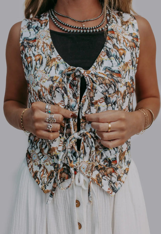 Buckaroo Front Tied Vest
