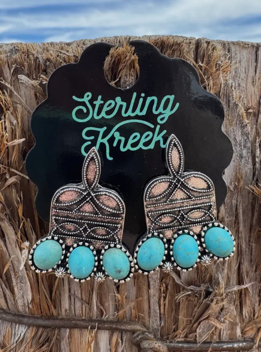 Stitched In Stone Earrings