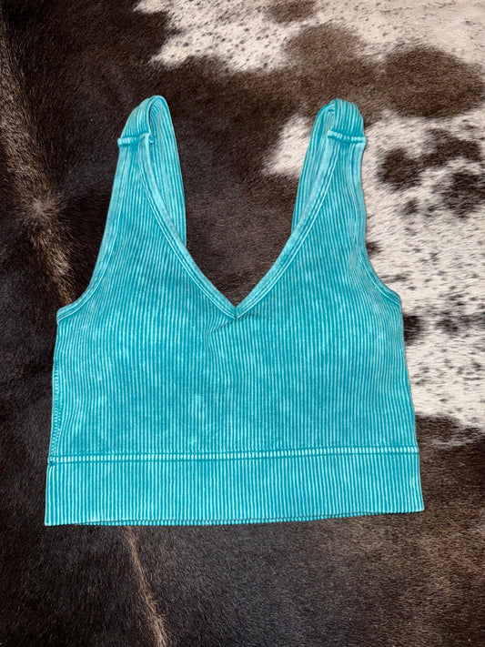 Zenana Padded Cropped Tanks