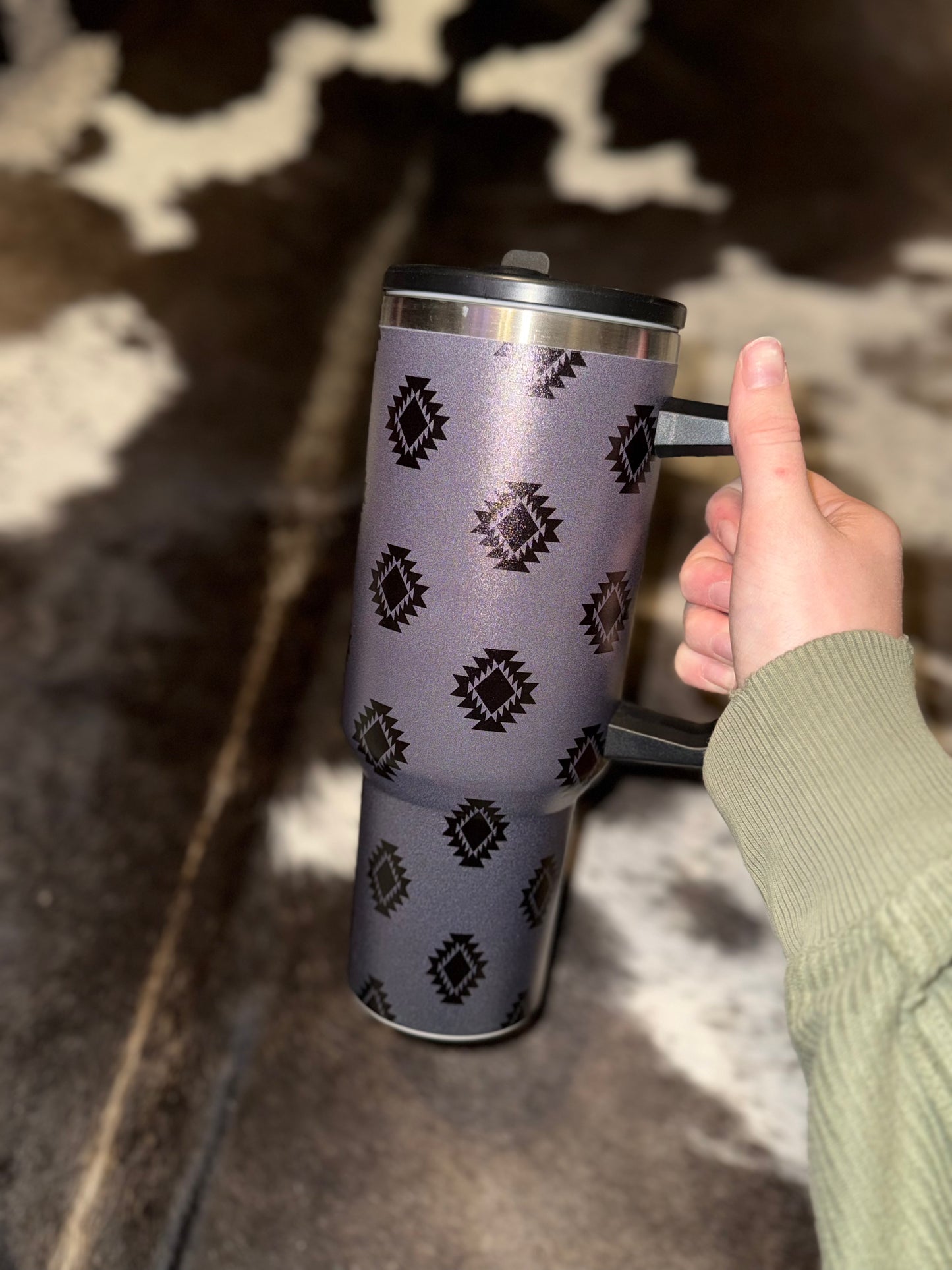 Spill-proof 40 oz Western Tumblers