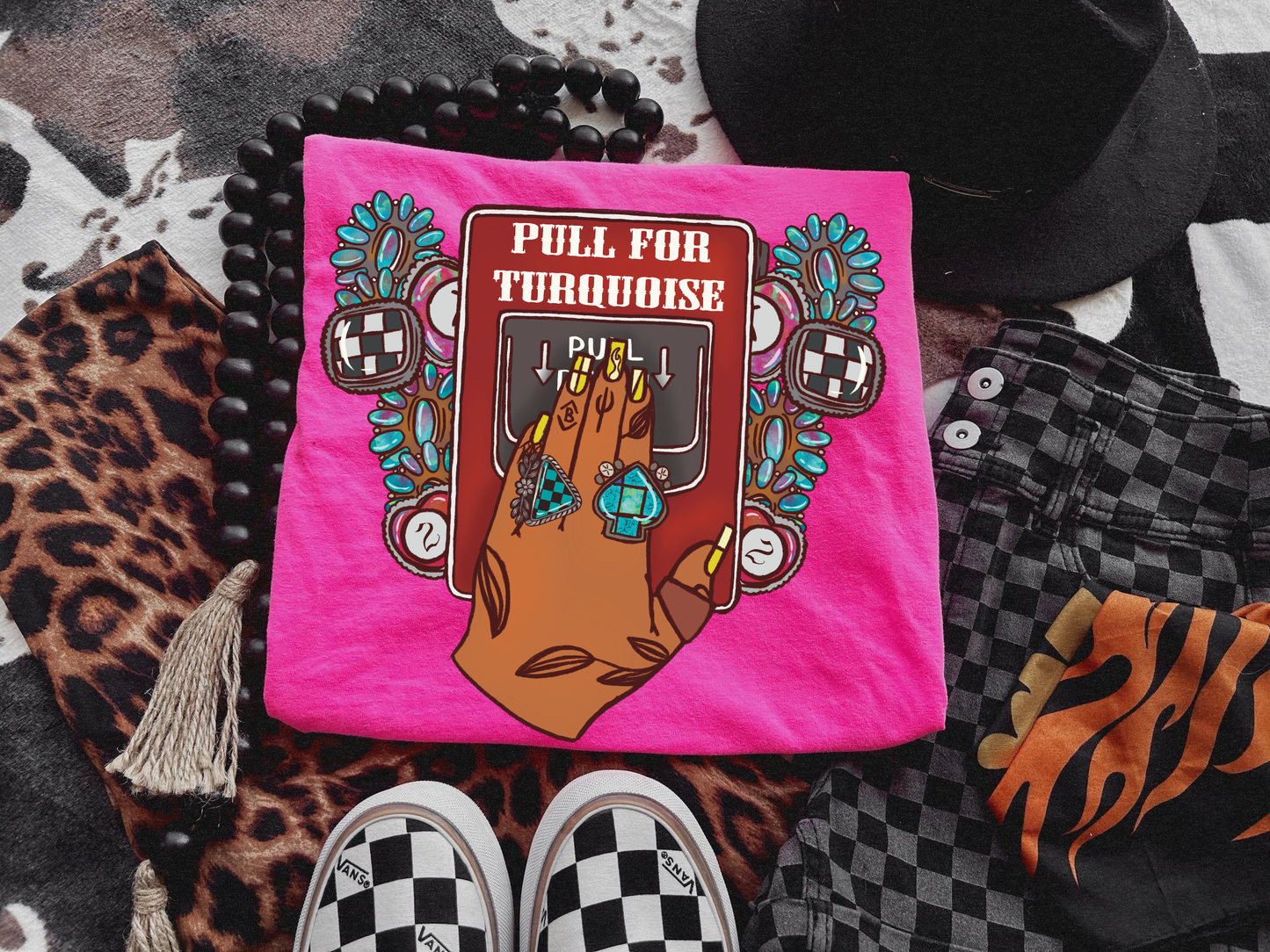 Pull for Turquoise tee