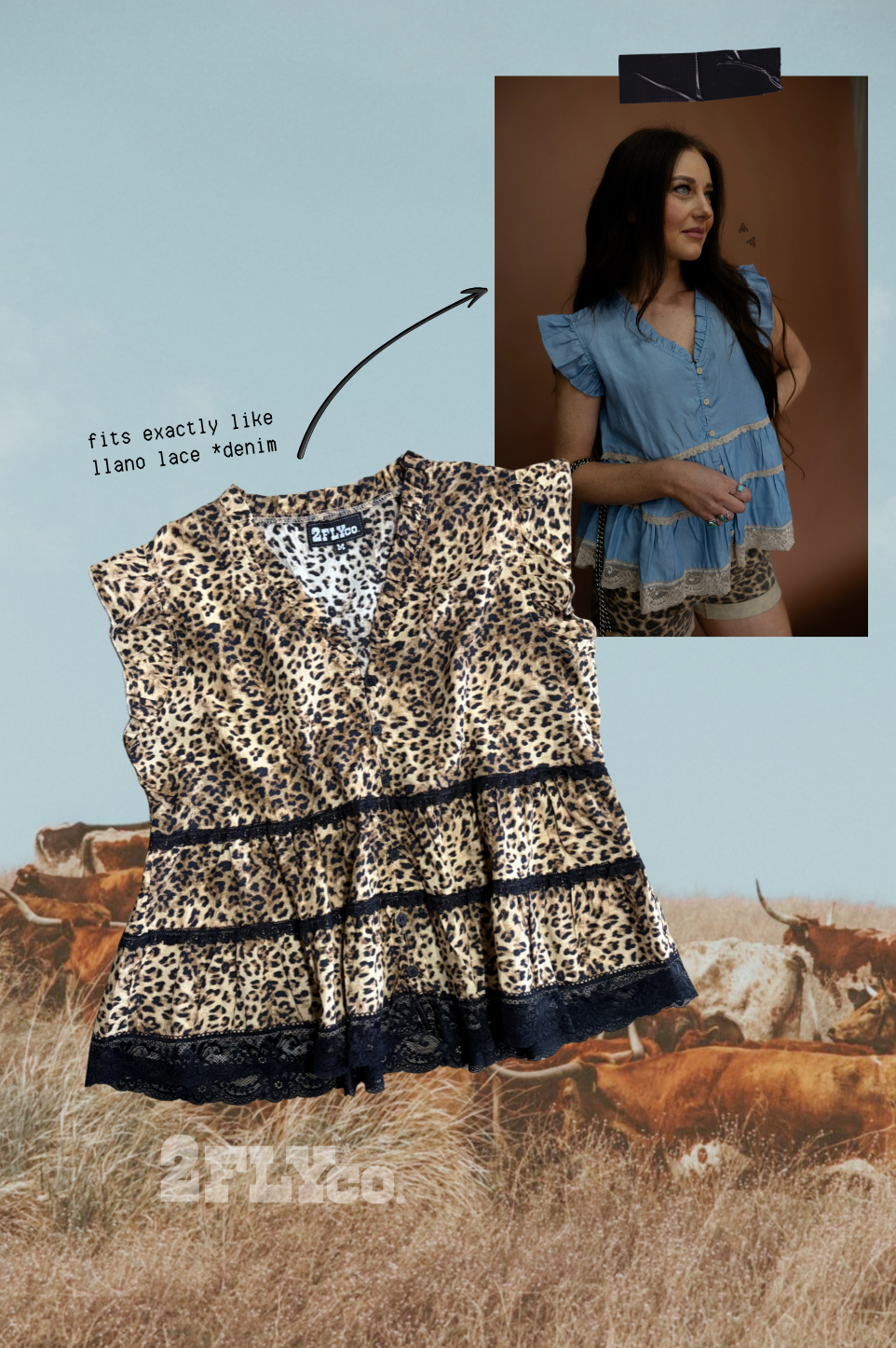 LLANO LEOPARD LACE TOP