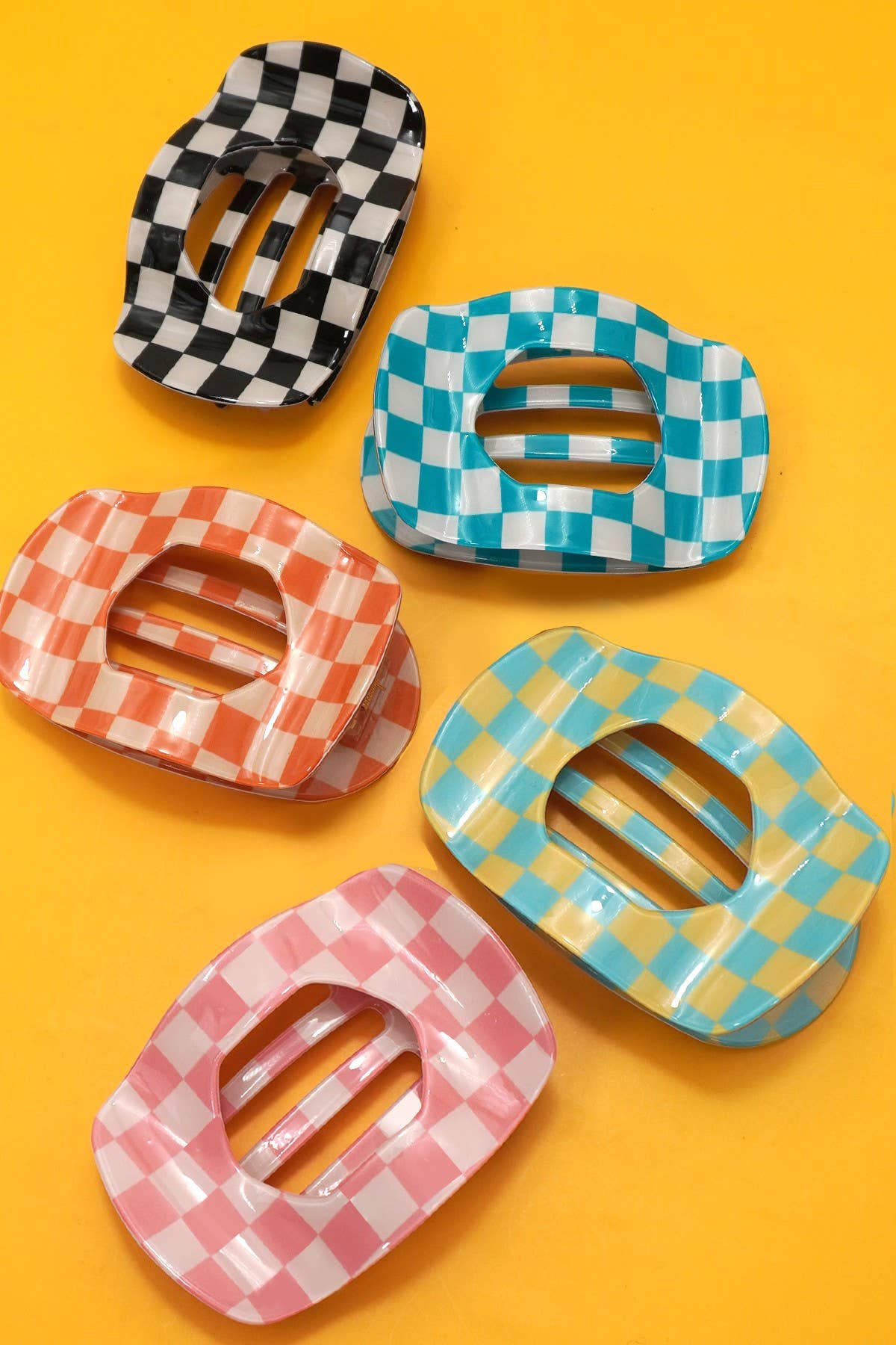Jumbo Lay Flat Oval Hair Claw Clips