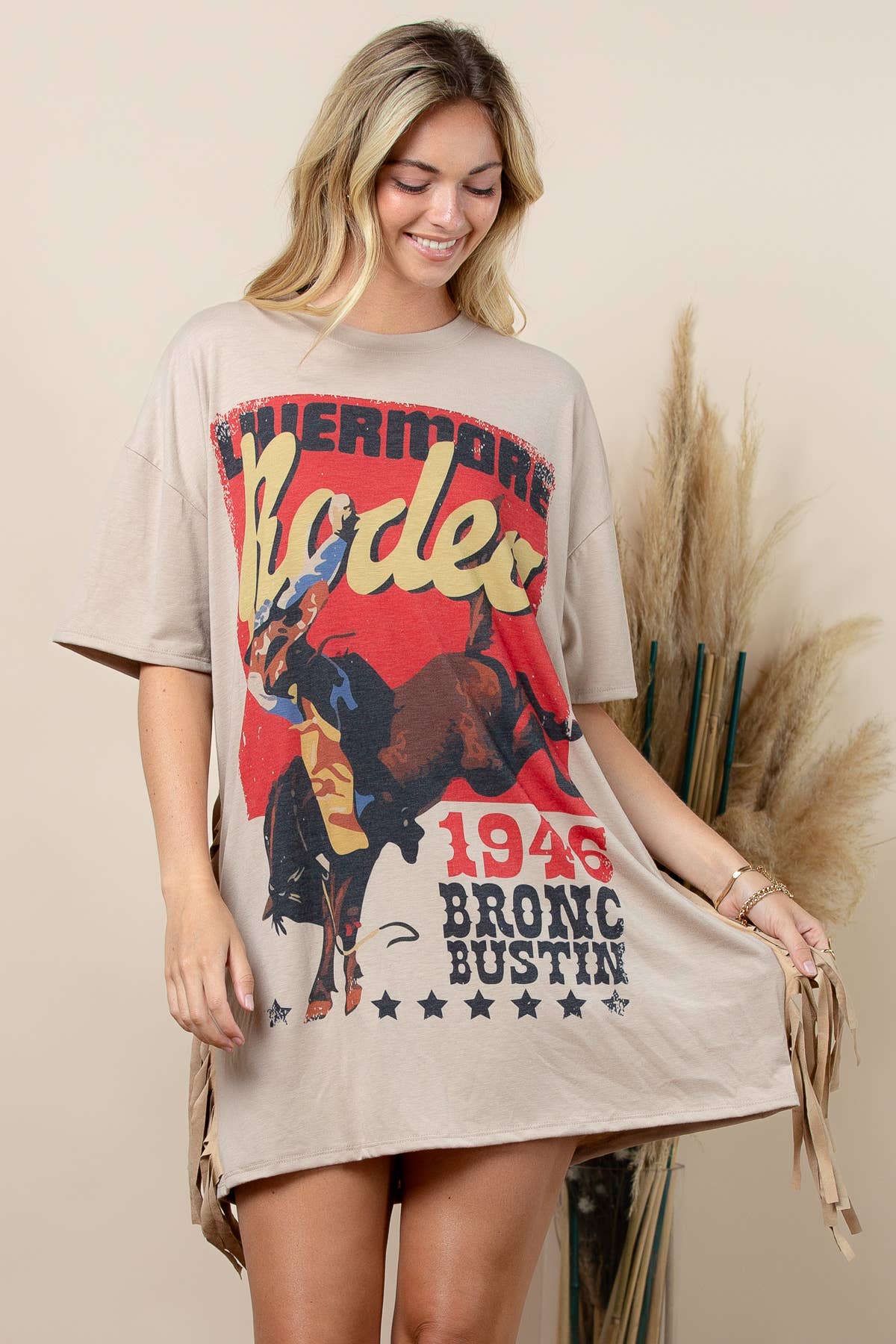 Rodeo Nights Fringe T-Shirt Dress
