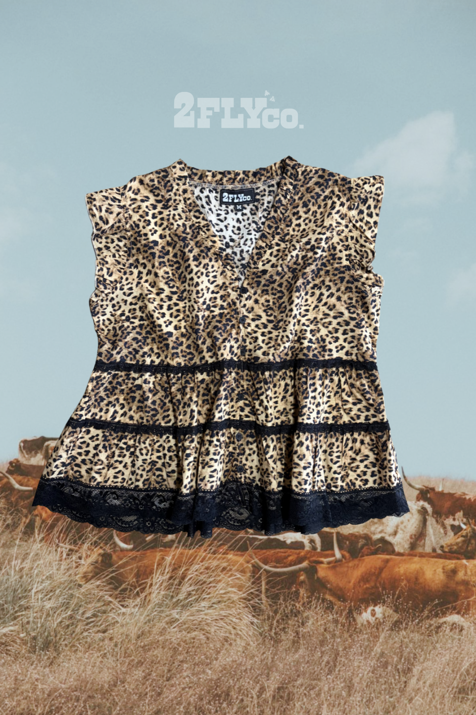 LLANO LEOPARD LACE TOP
