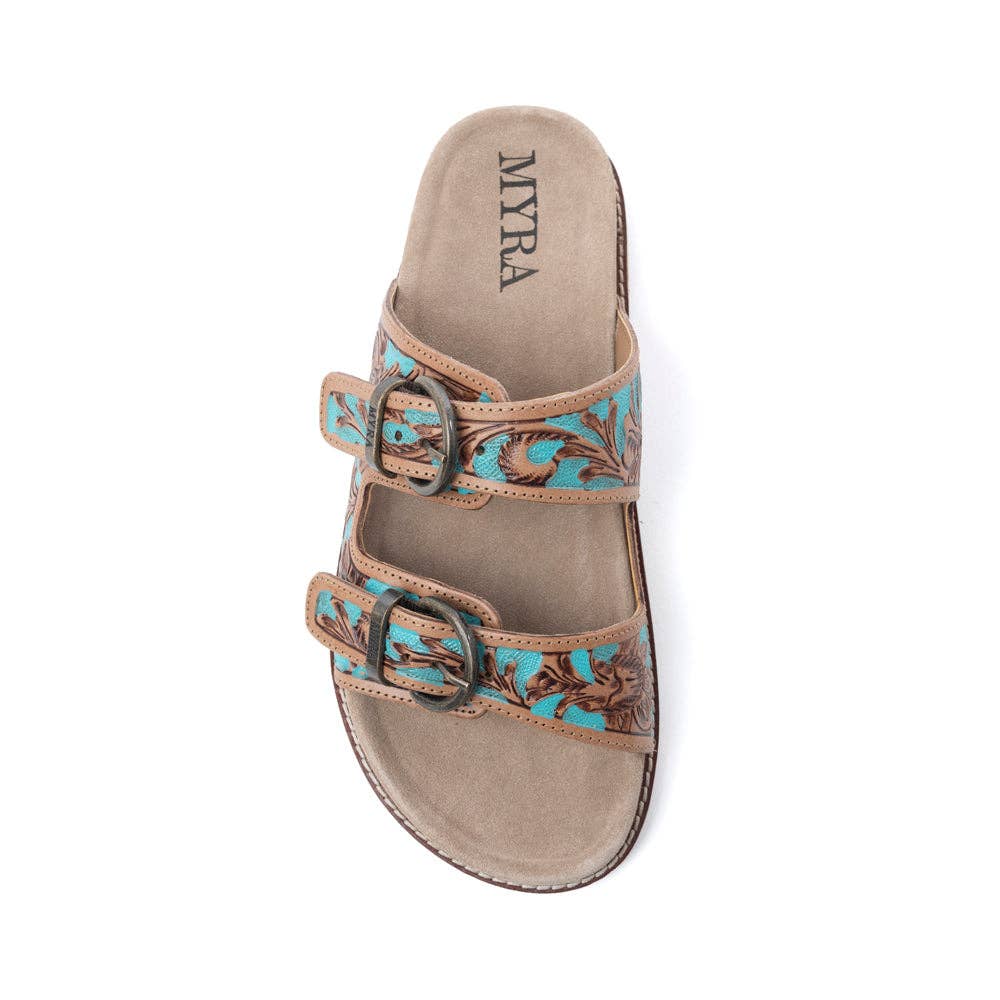 Sagewave Blue Leather Sandals